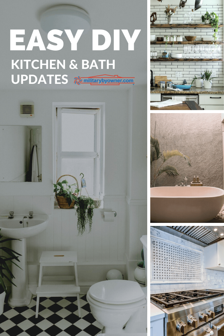 Easy DIY Kitchen and Bathroom Updates